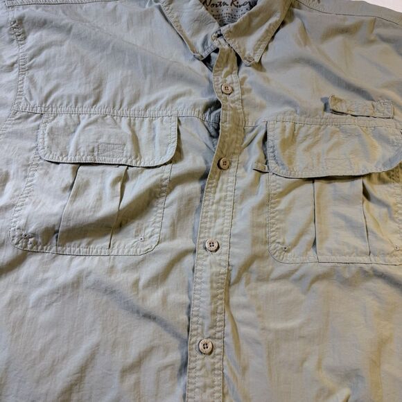 North River Outfitters Shirt XL Olive Short Sleeves 2 Pocket Outdoors‎ Gorpcore - Picture 5 of 8